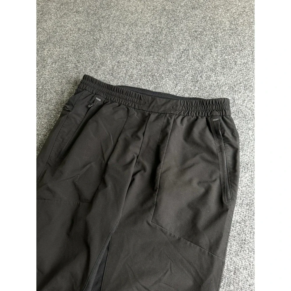 Womens Lululemon Black Stretch Jogger Pants Zip Pockets, Size L